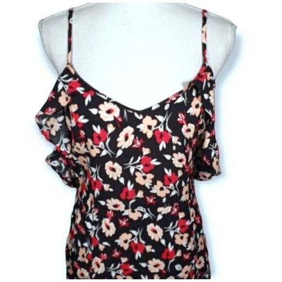 Express Floral Maxi Dress - Black and Red - Picture 5 of 13